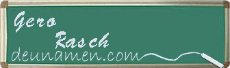 Gero Rasch Visitenkarte